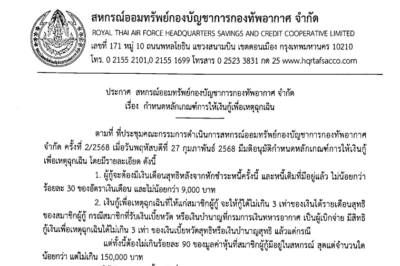 กำหนดหลักเกณฑ์การให้เงินกู้เพื่อเหตุฉุกเฉิน (NEW)