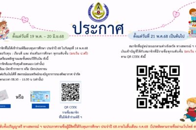 ประกาศรายชื่อสมาชิกผู้ที่ได้รับทุนการศึกษา ประจำปี 2568
